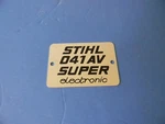 Name Tag Model Plate # 0000 967 1571 For Stihl 041 Av Super Electronic Chainsaw New. Price: $13.00.