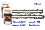 2PCS 18" Chainsaw Blade 0.325'' Pitch 0.063 Gauge 74 Dl For Stihl New. Price: $32.35.