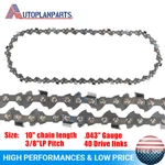 Hipa 10"CHAINSAW 3/8" Lp .043 Gauge 40 Drive Links Fits Ryobi Oregon Stihl New. Price: $9.99.