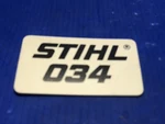 Oem Stihl 034 Chainsaw Model Plate 1125-967-1507-----FREE Shippping New. Price: $14.50.