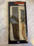 Vintage Jonsered Turbo Fixed Blade Filet Knife Steel- Leather Sheath New. Price: $175.00.