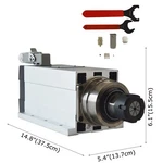 220V Square Spindle Motor With Flanged Collet Nut ER32 4.5KW 18000RPM New. Price: $562.12.